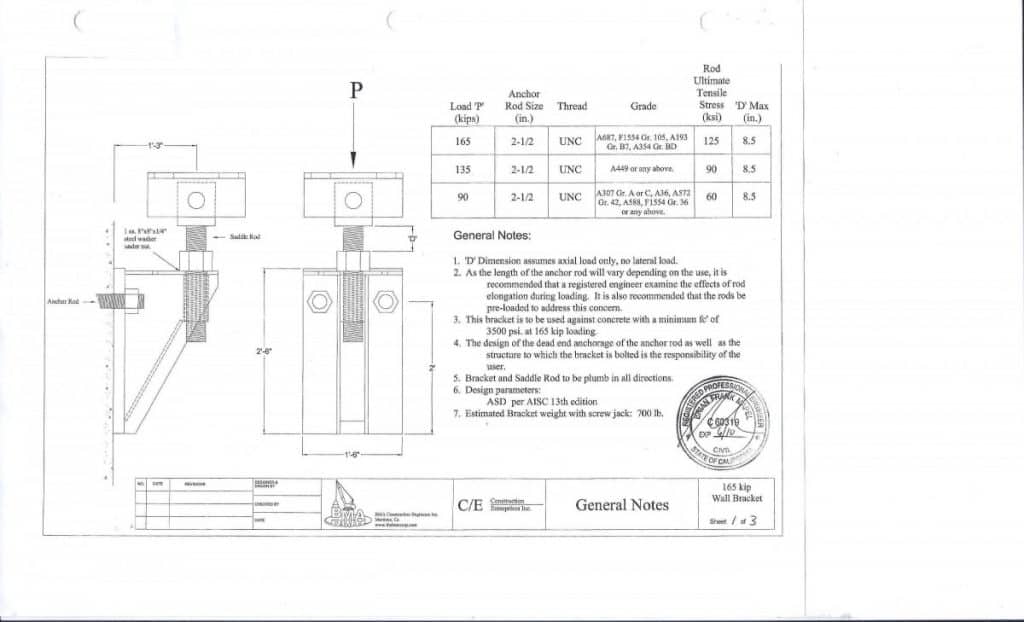 Support Bracket Construction Enterprises Inc
