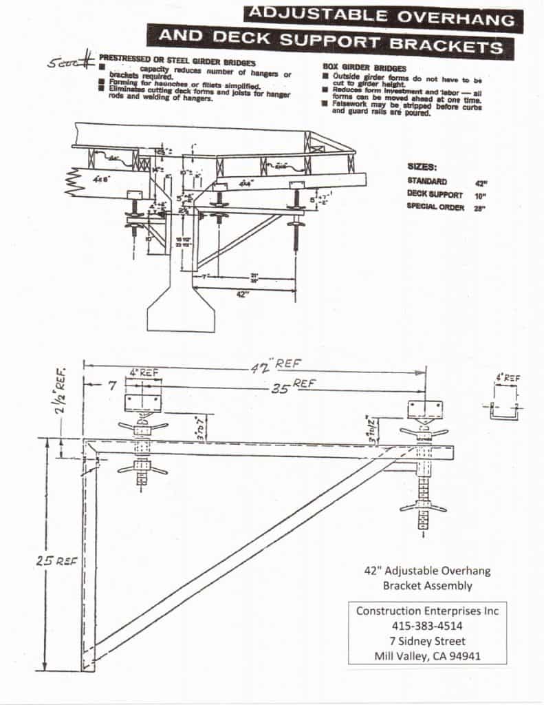 42″ Standard model – 5,000# cap. – Construction Enterprises Inc